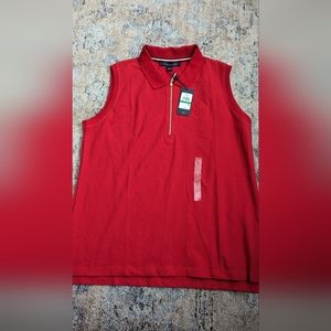Tommy Hilfiger women's collar tank with zip